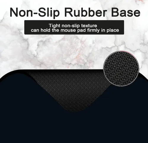 Miniatura 4 de Alfombrilla de mouse cuadrada impermeable de alta calidad, base de goma antideslizante, 9 x 9 pulgadas (negro)