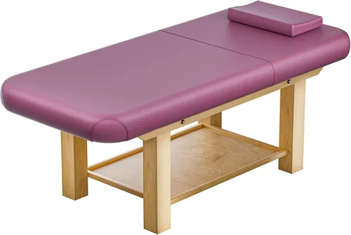 Miniatura 11 de Mesa de masaje estacionaria con espuma viscoelástica, mesa de tatuaje de masaje con altura ajustable, cama facial para esteticista, piel sintética