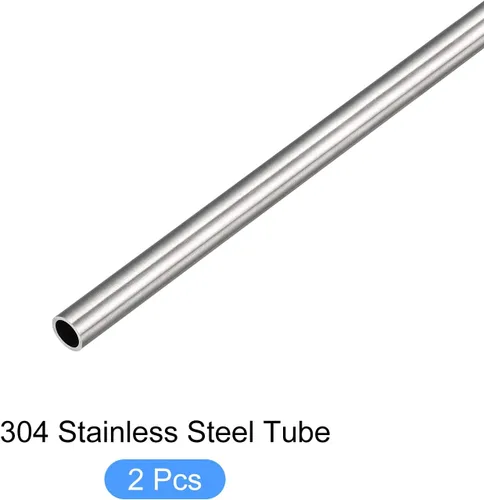Miniatura 5 de METALLIXITY Tubo de acero inoxidable 304 (0.118 in de diámetro exterior x 0.008 in de pared T x 9.843 in de largo), 2 piezas, tubo recto