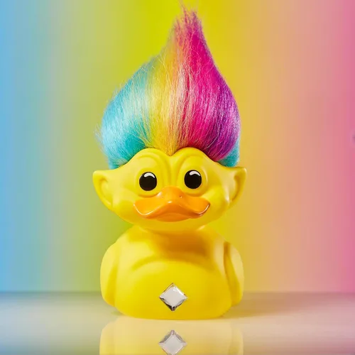 Miniatura 3 de TUBBZ First Edition Rainbow Troll Figura coleccionable de pato de goma de vinilo – Producto oficial de Trolls – TV, películas y videojuegos Arco