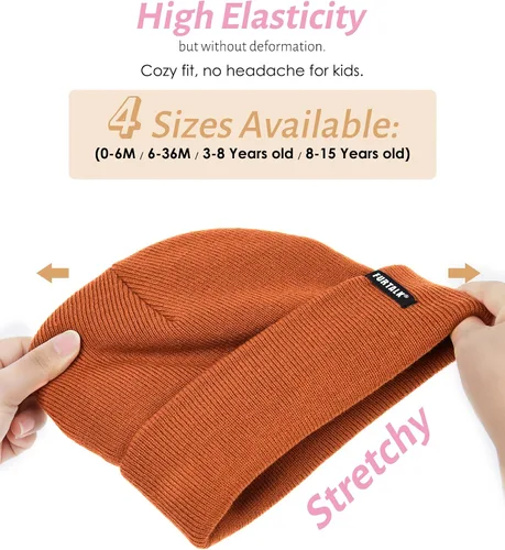 Miniatura 3 de FURTALK - Gorro tejido de invierno para niños y niñas gorros de punto