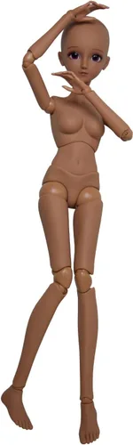 1/3 BJD Muñeca Tan Skin Personalizada Cuerpo de Muñeca Negro 23.6 in 24 Pulgadas Bola articulada SD Muñecas Articuladas Articulaciones Mueve PVC DIY