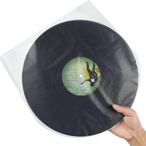Miniatura 4 de Zonon 100 Pieces LP Inner Sleeves 12 Inch Vinyl Record Sleeves Proper Protection Anti Static Round Bottom for Long Playing Collections
