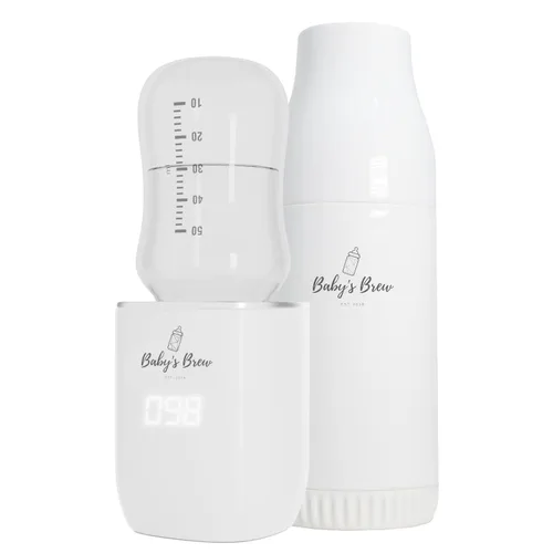 Baby Brew Calentador de biberón portátil Pro Calentadores de leche para leche materna o fórmula, diseño a prueba de fugas, apto para viajes,