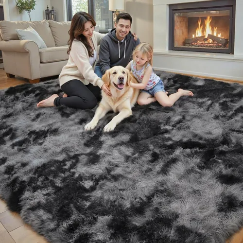 Miniatura 7 de Alfombras para sala de estar, de 5 x 8 pies, alfombras para sala de estar, alfombra grande de felpa suave, alfombras peludas para dormitorio, niños