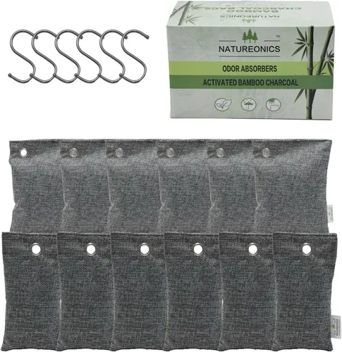 Absorbedor de olores de carbón, bolsas purificadoras de aire de carbón, absorbente de olores, bolsas purificadoras de aire para el hogar,