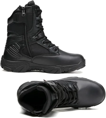 Miniatura 2 de Kervaky Botas tácticas para hombre, botas militares, botas resistentes, botas de senderismo, botas ligeras, botas para exteriores
