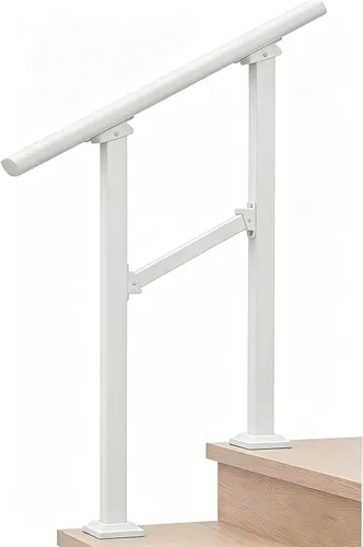 Miniatura 15 de Pasamanos para escalones al aire libre adecuados para 1 a 3 escalones, barandilla de escalera de hierro forjado, paso estable con pasamanos de 3