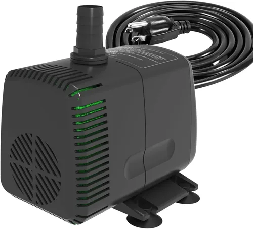 Knifel Bomba sumergible 880GPH con apagado automático, elevación de 10 pies de alto para fuentes, hidroponía, estanques, acuarios y más