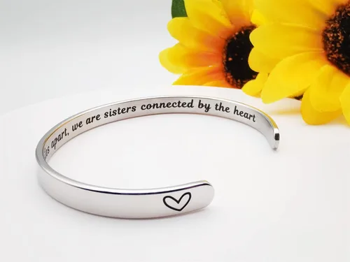 Miniatura 12 de Pulseras inspiradoras para mujer, joyería de acero inoxidable, con refranes, pulsera motivacional con mensaje oculto, pulseras grabadas para mejor