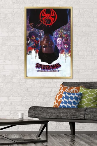 Miniatura 2 de Marvel Spider-Man: Across the Spider-Verse - Póster oficial de pared de una hoja, 34 pulgadas de largo x 22.4 pulgadas de ancho, versión enmarcada