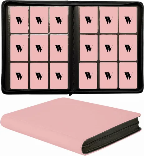 Miniatura 13 de Carpeta para tarjetas de 16 bolsillos, más de 1000 carpetas de tarjetas coleccionables con cremallera de alta calidad, álbum de bolsillo de doble