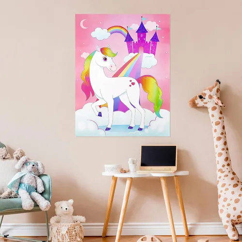 Miniatura 8 de JOYIN Pin The Unicorn Horn - Juego de 24 piezas de 21 x 28 pulgadas con temática de unicornio, suministros de fiesta, decoraciones de fiesta