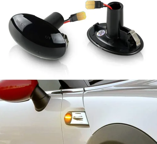 Miniatura 9 de Gempro Luces LED de Marcador Lateral Delanteras y Traseras Luces de Marcador de Guardabarros para MINI Cooper 2008-2014 R55 R56 R57 R58 R59 R60 R61