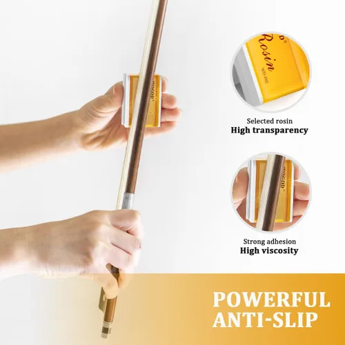 Miniatura 5 de WOGOD Juego de colofonia profesional (50 piezas) - para violín/viola/violonchelo/contrabajo/erhu Antideslizante, tono rico, bajo polvo, duradero