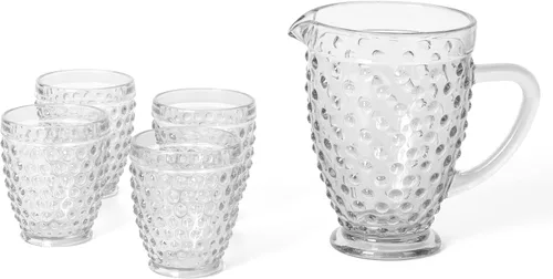 Miniatura 7 de Martha Stewart Chauncey - Paquete de 4 vasos de vidrio hechos a mano de 14.3 onzas, color transparente Transparente (clavo)