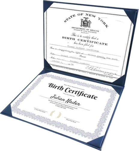 Miniatura 3 de GraduationMall Titular de certificado de nacimiento de EE. UU. 8.5 x 11 pulgadas, protector de cubierta para certificado de nacimiento con Logol