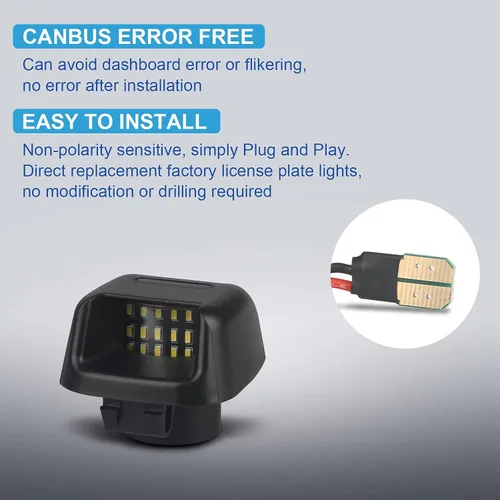 Miniatura 4 de Conjunto de lámparas LED para placa de matrícula con tubo de neón OLED rojo compatible con Frontier 2007-2021, Armada Xterra 2008-2015, Titan Suzuki