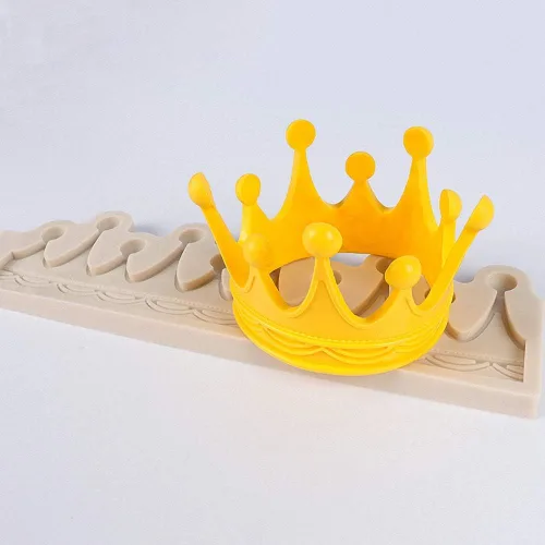 Miniatura 3 de Molde de silicona con forma de corona de círculo 3D, moldes de chocolate, molde de caramelo Sugarcraft, molde de pasta de goma, pastel de magdalena