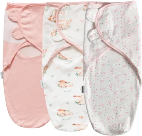 Miniatura 12 de Little Tots Manta de envolver para bebé, niña y niño, fácil de cambiar, saco de dormir ajustable para bebés recién nacidos de 0 a 3 meses