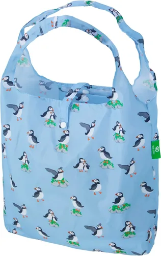 Miniatura 30 de ECO CHIC Bolsas plegables reutilizables para comestibles, bolsa de compras ligera, reciclada y reutilizable, bolsa plegable impermeable Gafas Gatos