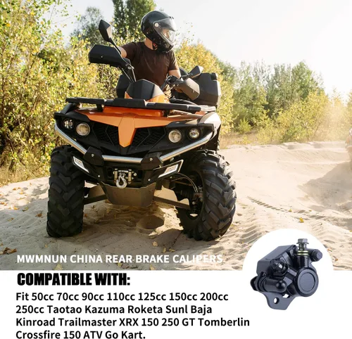 Miniatura 4 de Pinza de freno trasera china compatible con 90cc 110cc 125cc 150cc 200cc ATV Go Kart Taotao Four Wheeler Coolster Kazuma Roketa Sunl Baja Kinroad
