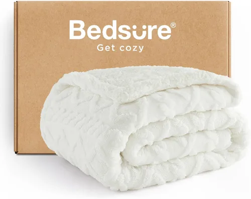 Miniatura 19 de Bedsure Gentlesoft - Manta de forro polar Sherpa para sofá, mullida y acogedora manta de jacquard para mujer, regalo de Navidad, gruesa y cálida