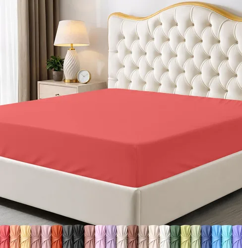 Miniatura 41 de Utopia Bedding Sábana Bajera Completa Ajustada - Sábana de Fondo - Bolsillo Profundo - Microfibra Suave - Resistente al Encogimiento y la Azul Spa