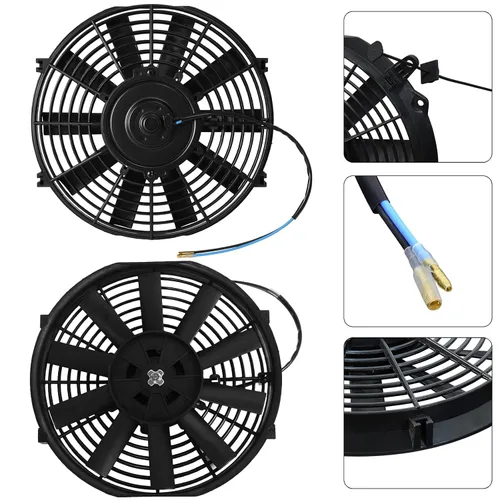 Miniatura 3 de mupera Ventilador de refrigeración de radiador eléctrico de alto rendimiento de 10 pulgadas, ventilador delgado universal mejorado (2026), conjunto