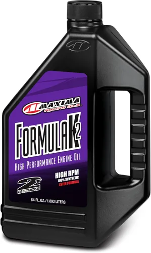 Miniatura 7 de Maxima Racing Oils 22964-4PK Fórmula K2 Aceite sintético de carreras de 2 tiempos, premezcla en botella de 64 onzas, paquete de 4