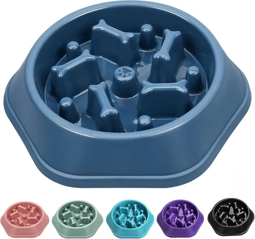 Miniatura 12 de UPSKY Cuenco Rompecabezas de Alimentación Lenta para Perros, Cuenco Interactivo Antideslizante Anti-Hinchazón para Lamer Golosinas para Perros
