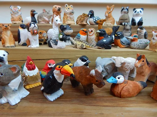 Miniatura 6 de Selsela Figura de pájaro de madera pintable para bricolaje, sin terminar, pintura tu propia escultura personalizada, estatua de artesanía de madera