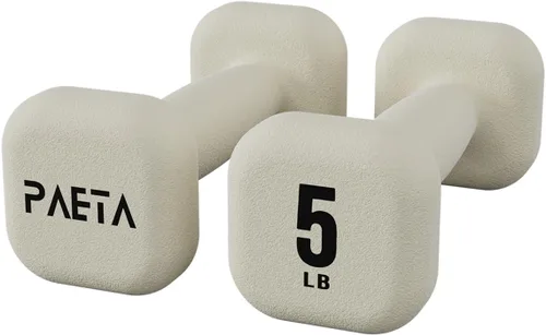 Miniatura 12 de PAETA Mancuerna de neopreno, pesas de mano con agarre curvado para mujer, antideslizantes, antirollo, mancuernas cuadradas para entrenamiento