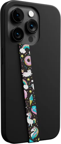 Miniatura 13 de Phone Loops Soporte elástico de silicona para teléfono, correa de mano, ligero, delgado y agarre discreto Negro