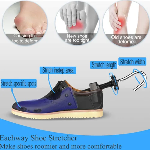 Miniatura 17 de eachway - Estirador de zapatos para hombre y mujer, ajusta el largo y ancho del calzado, para tallas de hombre de EE. UU. de 10 a 13.5