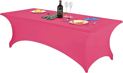 Miniatura 40 de FORLIFE - Funda de mesa de elastano, mantel ajustado de 4 pies para mesas rectangulares, funda elástica para patio, universal para bodas, banquetes