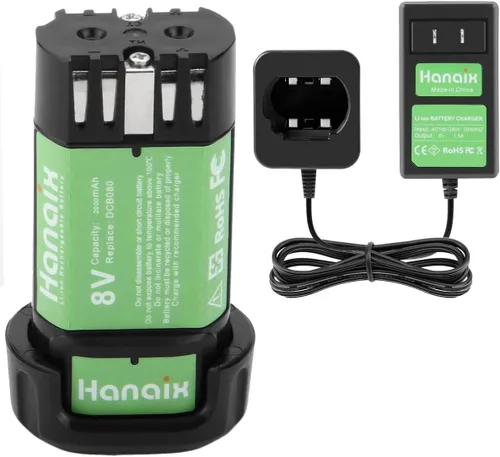 Batería y cargador de 2000mAh 8V para DEWALT DCB080 DW4390 DCF680 DCF680N1 DCF680N2 DCF680G2 DCF682 DCL023 DCB095 Batería