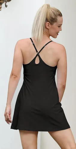 Miniatura 3 de Vestido de tenis IUGA para mujer, vestido para entrenamiento y ejercicio con almohadillas de brasier y shorts, deportivo, de golf