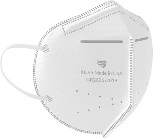 Breatheze Máscara KN95 para niños, mascarillas KN95 para niños, registradas por la FDA, fabricadas en Estados Unidos Niños Paquete de 30 Blanco