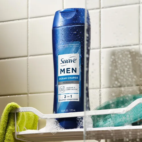 Miniatura 8 de Suave Men Ocean Charge - Champú y acondicionador refrescante 2 en 1 con Pro vitamina B5, hidrata y revitaliza el cabello, aroma Ocean Fresh, 6
