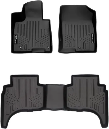 SMARTLINER - Juego de alfombrillas de piso de 2 filas para todo tipo de clima - Compatible con Hyundai Santa Cruz 2022-2025