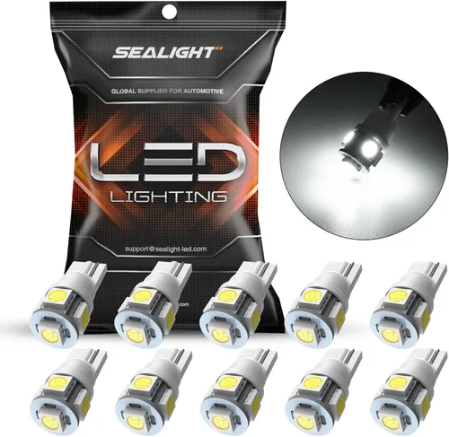 Miniatura 18 de SEALIGHT 194 foco LED 2000K ámbar 168 T10 2825 W5W 600% de brillo, focos LED de cuña para interior de automóvil, reemplazo para luces de matrícula