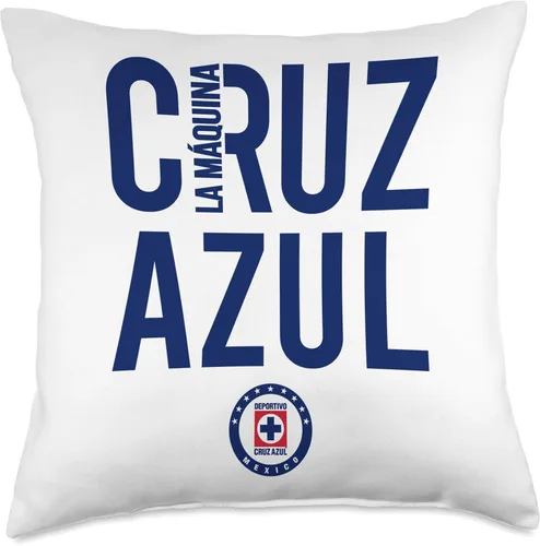Deportivo Cruz Azul Almohada de 18 x 18 pulgadas, multicolor