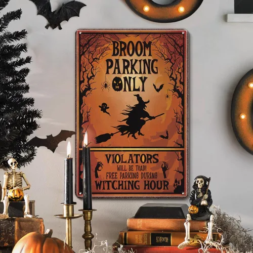 Miniatura 9 de Hocus Pocus - Letrero de metal para decoración de Halloween, letrero de hocus pocus bruja, 8 x 12 pulgadas, letrero de hocus pocus para decoración