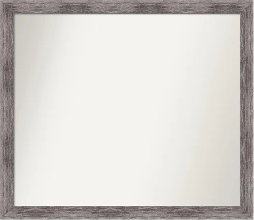 Miniatura 391 de Amanti Art Espejo de baño gris para sobre el fregadero, 31 x 48 pulgadas, espejo de tocador rectangular estrecho de color gris, marco de madera