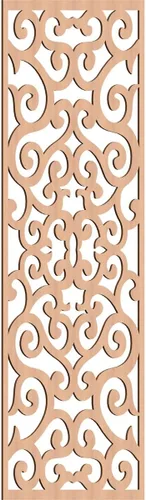 Miniatura 103 de Eveline - Paneles decorativos de pared de madera con calado, 13 3/8 pulgadas de ancho x 34 3/8 pulgadas de alto x 3/8 de alto, roble rojo rojo