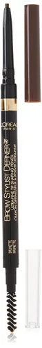 Miniatura 10 de L'Oréal Paris Maquillaje Delineador de cejas impermeable Lápiz de cejas, lápiz mecánico ultrafino, dibuja pequeños pelos de cejas y rellena en áreas