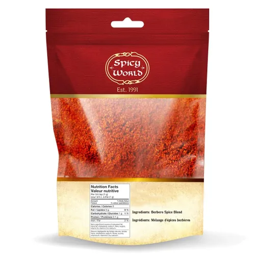 Miniatura 2 de Spicy World Berbere Spice Blend Auténtico condimento etíope mezclado a mano Mezcla rica de 14 especias para platos sabrosos (14 onzas)
