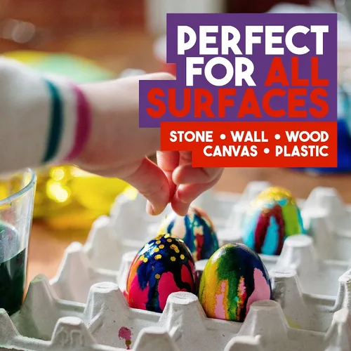 Miniatura 7 de Juego de pintura acrílica, 12 x 2.4 fl oz, colores impermeables no tóxicos, para niños, principiantes y artistas aficionados, funciona en lienzo