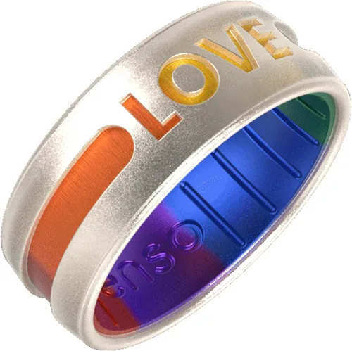 Miniatura 13 de Enso Rings Pride Collection - Anillo de silicona LGBTQ+ - Diseño grabado - cómodo, transpirable y seguro